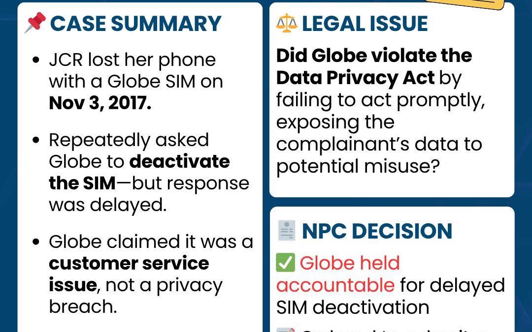 Npc Case Spotlight Case: Jcr vs. Globe Telecom, Inc.